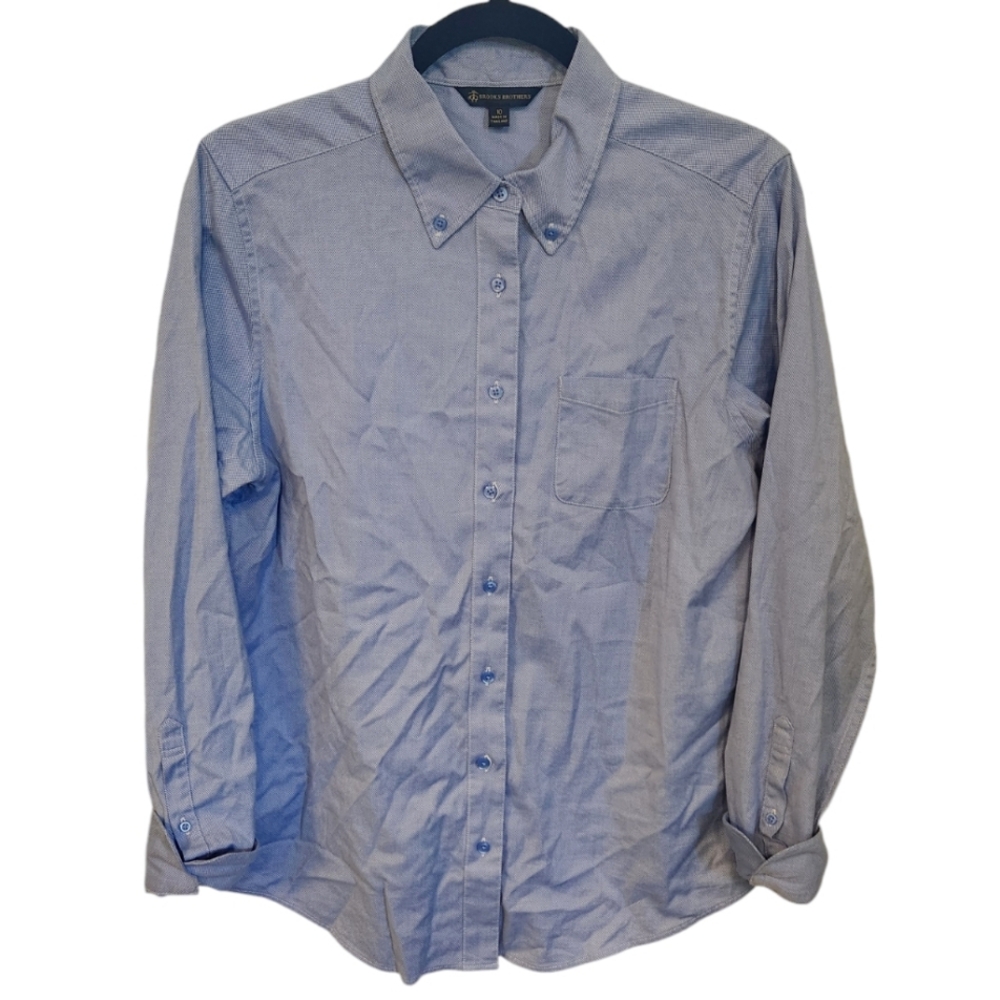Brooks Brothers Baby Blue Collared Button Down Shirt
